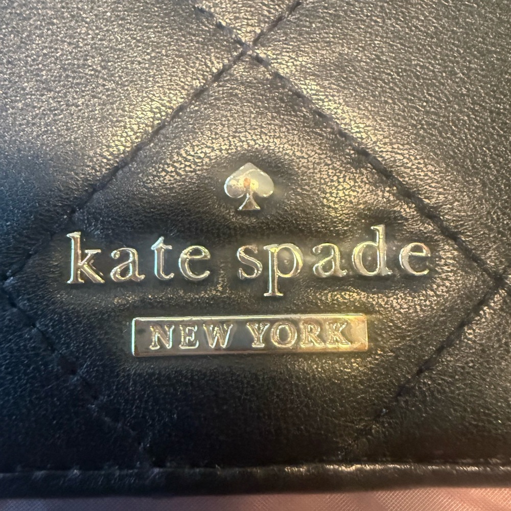 kate spade Carey Black Quilted Leather Snap Bifold Continental Wallet - Picture 4 of 8